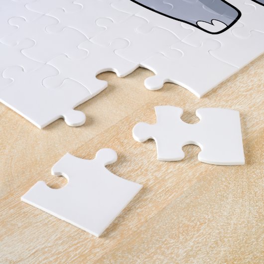 Hippo als duiker met zwembril legpuzzel (Zijkant)