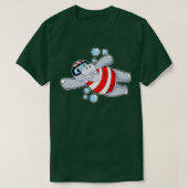 Hippo als duiker met zwembril t-shirt (Design voorkant)