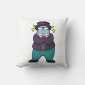 Hippo als Groom met Suit.PNG Kussen (Voorkant)