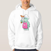 Hippo als koekje met worst hoodie (Voorkant)