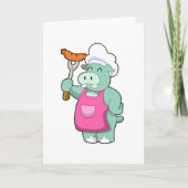 Hippo als koekje met worst kaart (Voorkant)