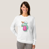 Hippo als koekje met worst t-shirt (Voorkant volledig)