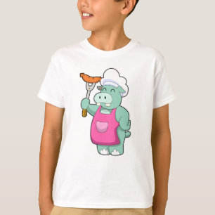 Hippo als koekje met worst t-shirt