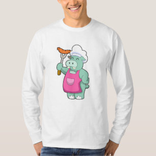 Hippo als koekje met worst t-shirt