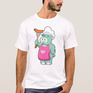Hippo als koekje met worst t-shirt