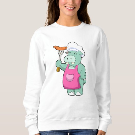 Hippo als koekje met worst trui (Voorkant)