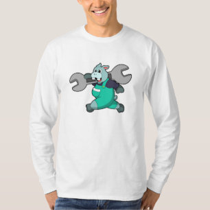 Hippo als Mechanisch met Wfrank T-shirt