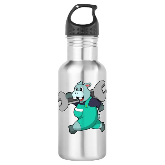 Hippo als Mechanisch met Wfrank Waterfles (Voorkant)