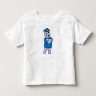 Hippo als politieagent met pet van politie kinder shirts