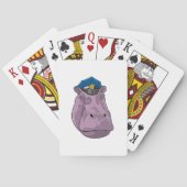 Hippo als politieagent pokerkaarten (Achterkant)