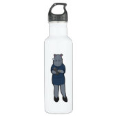 Hippo als secretaris voor notebooks en pen waterfles (Voorkant)