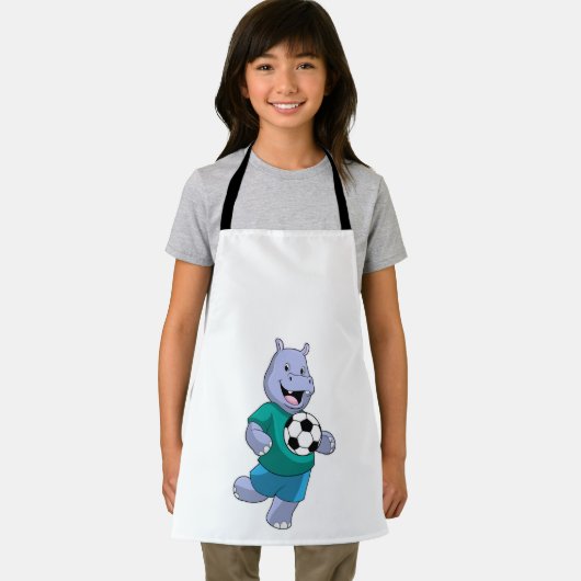 Hippo als voetzoeker met Voetbal Schort (Insitu)