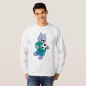 Hippo als voetzoeker met Voetbal T-shirt (Voorkant volledig)