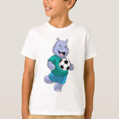Hippo als voetzoeker met Voetbal T-shirt (Voorkant)