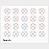 Hippo And Flower Tattoo Ronde Sticker (Vel)