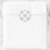 Hippo And Flower Tattoo Ronde Sticker (Tas)