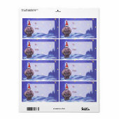 Hippo Art kerstcadeaulabel Etiket (Full Sheet)