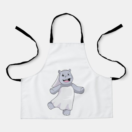 Hippo as Bride with Veil Schort (Voorkant)