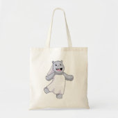 Hippo as Bride with Veil Tote Bag (Voorkant)