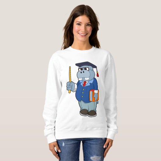 Hippo as Professor with Book Trui (Voorkant volledig)