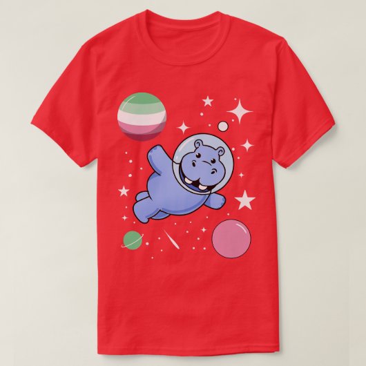 Hippo Astronaut Abroseual Pride  T-shirt (Design voorkant)