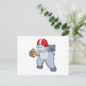 Hippo at Football Sports Briefkaart (Staand voorkant)
