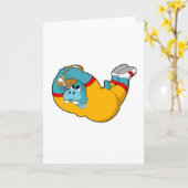 Hippo at Football Sports Kaart (Gele Bloem)