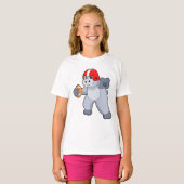 Hippo at Football Sports T-shirt (Voorkant volledig)
