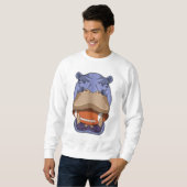 Hippo at Football Sports Trui (Voorkant volledig)