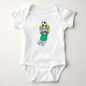 Hippo at Soccer Sports Romper (Voorkant)
