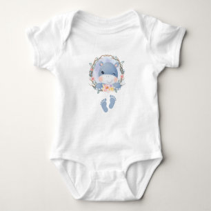 Hippo Baby, Baby Gift Pocket Hippo Baby, Baby Romper