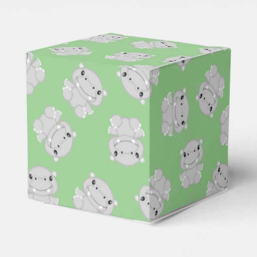 Hippo Baby shower Bedankdoosjes (Achterkant)