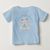 Hippo Baby shower Blue (Voorkant)