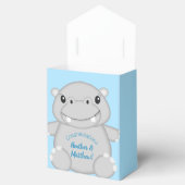Hippo Baby shower Blue Bedankdoosjes (Geopend)