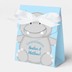 Hippo Baby shower Blue Bedankdoosjes