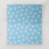 Hippo Baby shower Blue Plaatskaartje (Binnenkant ongevouwen)