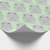 Hippo Baby shower Cadeaupapier (Hoek)