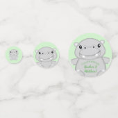 Hippo Baby shower Confetti (Achterkanten)