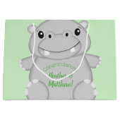 Hippo Baby shower Groot Cadeauzakje (Voorkant)