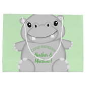Hippo Baby shower Groot Cadeauzakje (Achterkant)