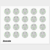 Hippo Baby shower Ronde Sticker (Vel)