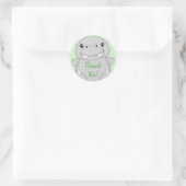 Hippo Baby shower Ronde Sticker (Tas)