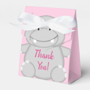 Hippo Baby shower Roze Bedankdoosjes