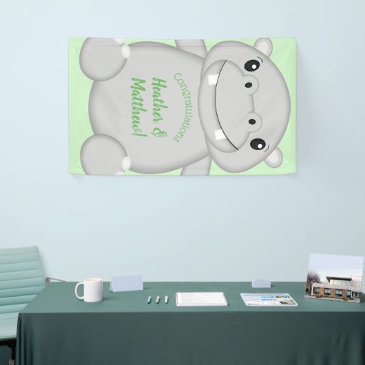 Hippo Baby shower Spandoek (Beurs)
