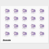Hippo Baby shower Stickers (Vel)