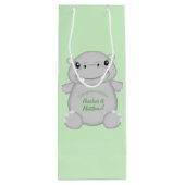 Hippo Baby shower Wijn Cadeautas (Achterkant)