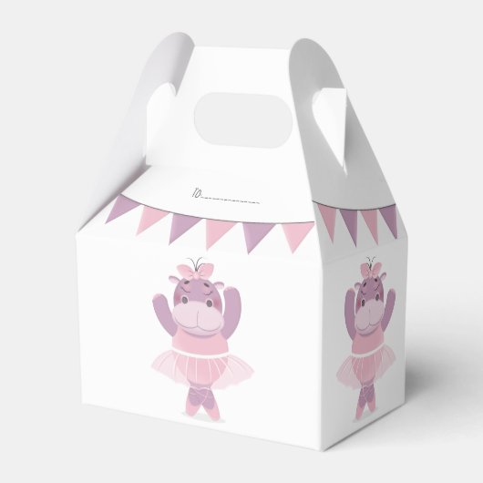Hippo Ballerina Bedankdoosjes (Voorkant Zijde)