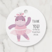 Hippo Ballerina Bedankjes Labels (Achterkant)
