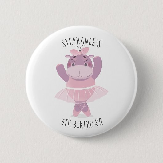 Hippo Ballerina Button (Voorkant)
