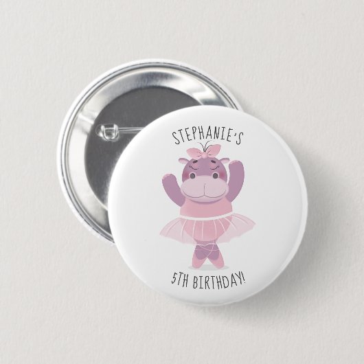 Hippo Ballerina Button (Voorkant /achterkant)